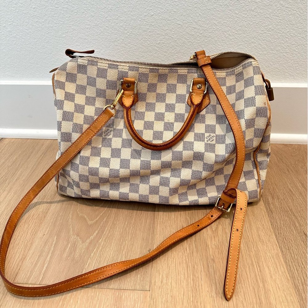 Vintage Louis Vuitton Speedy 35 Damier Azur – 2009 Paris Purchase